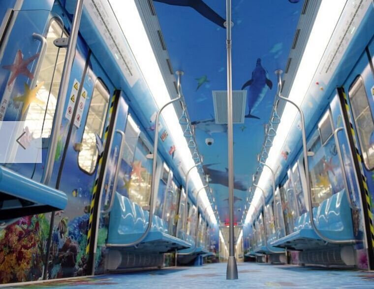 青岛地铁3号线海底世界主题车厢