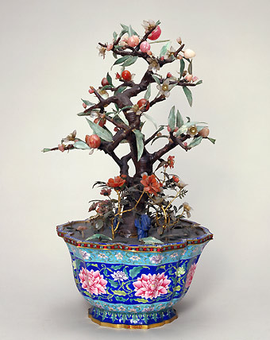 清碧玺桃树盆景