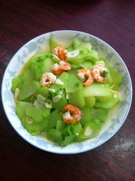佛手瓜清炒虾仁