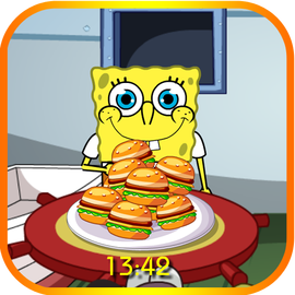 海绵宝宝吃汉堡