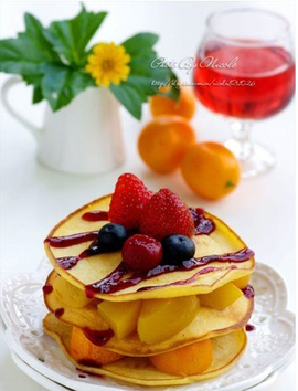 蓝莓水果小煎饼