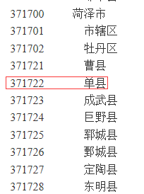 山东省菏泽市单县的身份证号以什么开头?_36
