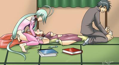 挠动漫女生脚心图片