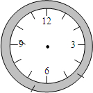 画出时针和分针,使钟面上的时刻为2时30分